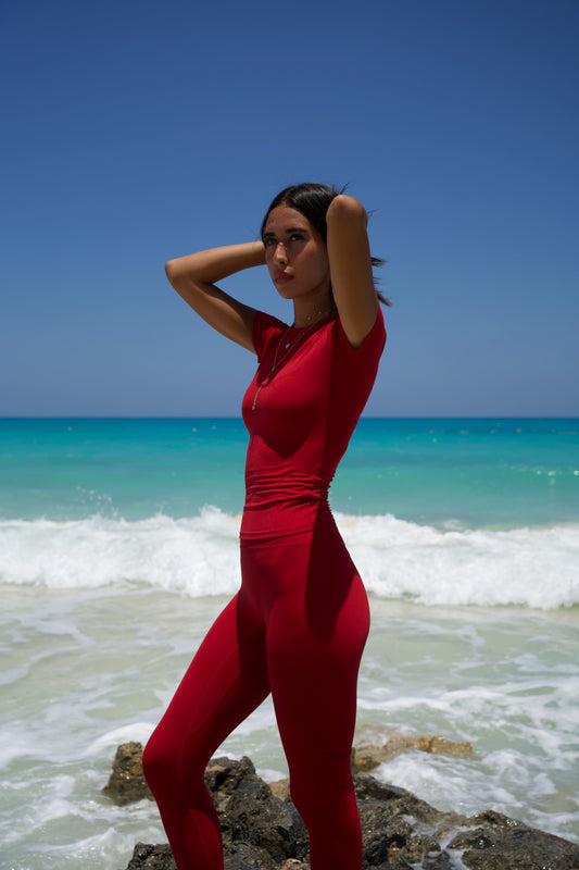 Flow Leggings - Red